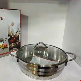 تاوه دودسته در دار 26 استیل دستی لوکس Destilux