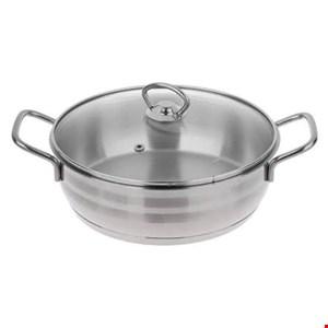 تاوه دودسته در دار 28 استیل دستی لوکس Destilux